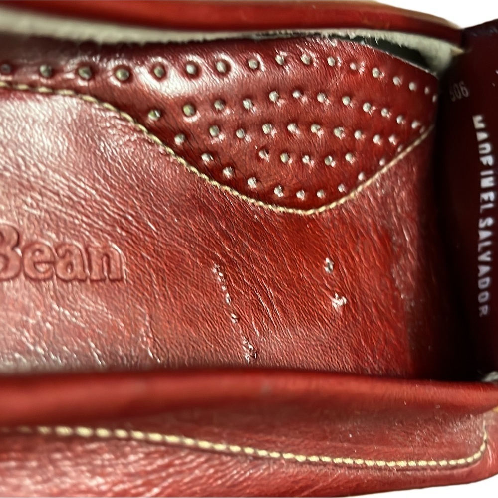 Womens L.L. Bean Dark Red Loafer Made in El Salvador Slip on Loafer Size 7.5 - Picture 4 of 6